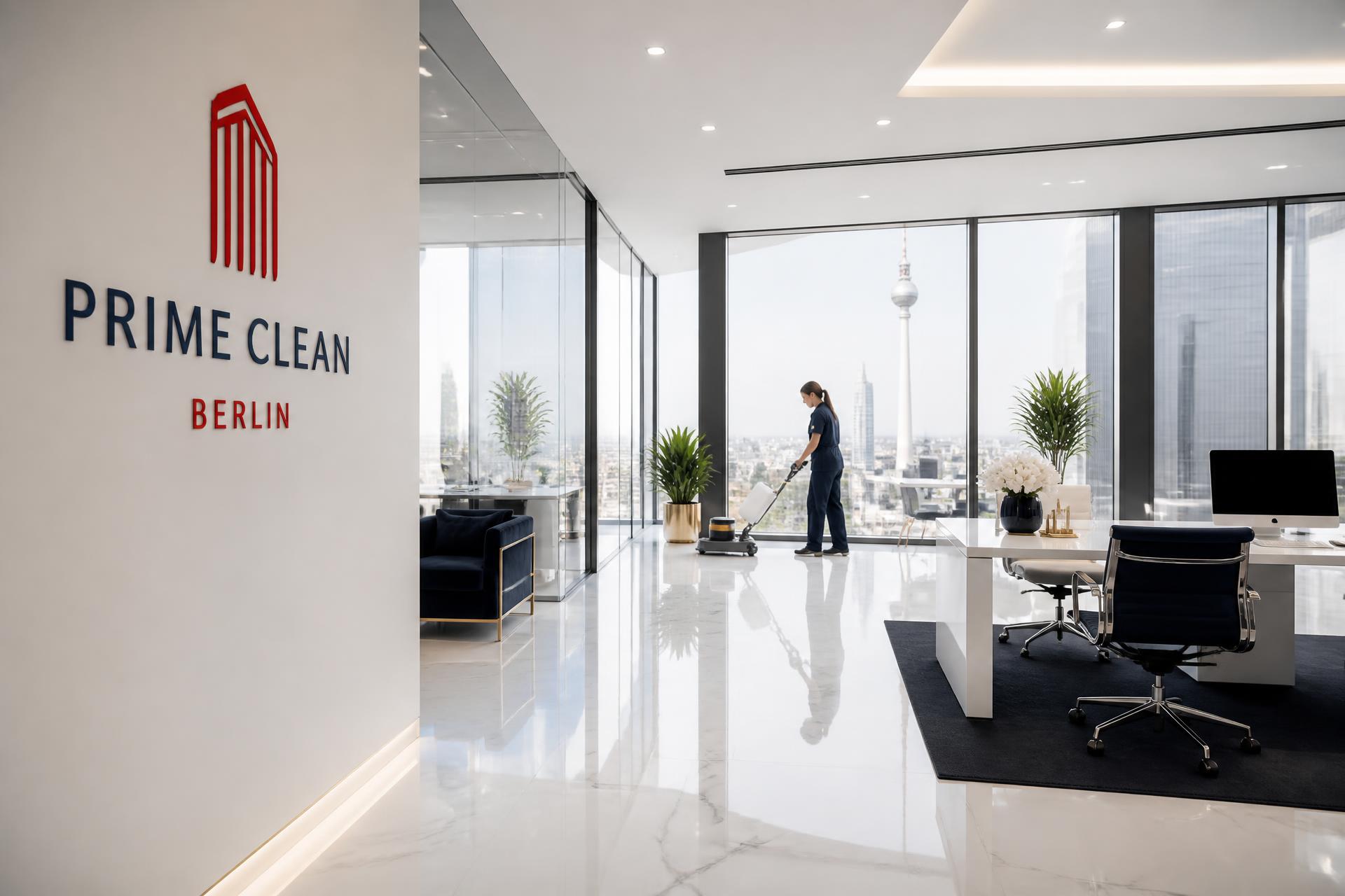 Luxury Berlin office being professionally cleaned by Diamond Clean NH